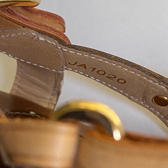 Louis Vuitton - Brown Leather Slingback Heels - Picture 8 of 10